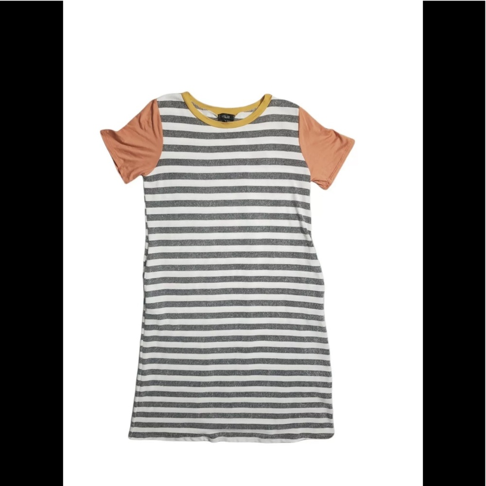 🟠 ROOLEE NEW Dress Knit stripped size Medium M pockets soft knee or midi NWT 🟠